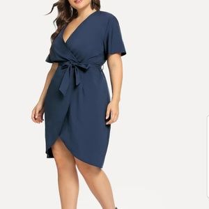 Navy wrap dress